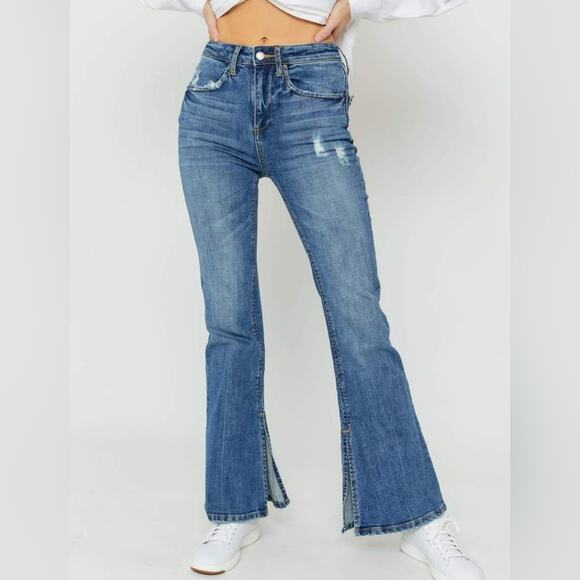 Oliver Logan High Rise Russel Split Flare size 27 - Picture 1 of 10